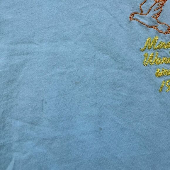 Staple Baby Blue Short Sleeve T-Shirt Embroidered Mens size XL Streetwear - Picture 2 of 16